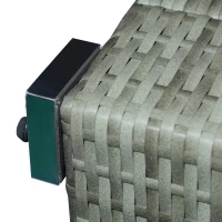 Outsunny 5-Piece Outdoor Sectional Furniture, Patio Sofa Set, PE Wicker Couch, Cushions, Pillows, Ottoman, Table, Light Gray(m-9)