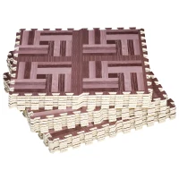 HOMCOM Soft Wood Grain EVA Foam Interlocking Floor Mats 72 Square Feet Exercise Workout Mat Kid Play Mat 18pcs(m-2)