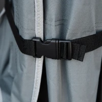 Outsunny Folding Camping Cot, Double Layer Heavy Duty Sleeping Cot with Carry Bag, Headrest, 2-Sided Reversible Mattress, Portable & Lightweight Cot Bed, Gray(m-9)