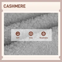 HOMCOM Cashmere Accent Chair Armchair with Wide Seat and Soft Padded Armrests for Reading, Bedroom, Light Grey(m-6)