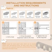 PawHut 3PCs Cat Wall Shelves w/ Scratching Post, Perches, Steps, Ladder, Light Grey(m-7)