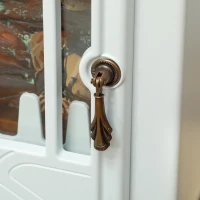 HOMCOM Freestanding Electric Fireplace Stove Heater with Overheat Protection and Realistic Flame Effect, 750W/1500W, White(m-10)