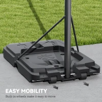 Soozier Basketball Hoop Outdoor, 7.5-10ft Portable Basketball Goal with Wheels and 43" Backboard, for Teenagers Youth Adults(m-7)