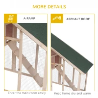 PawHut 55" L 2-Tier Wooden Rabbit Hutch Bunny Cage(m-7)