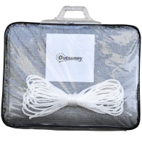 Outsunny Rectangle 13' x 20' Canopy Sun Sail Shade Garden Cover UV Protector Outdoor Patio Lawn Shelter with Carrying Bag, Grey(m-10)