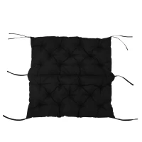 Outsunny Porch Swing Cushion Garden Bench Cushion with Backrest, Non-Slip 2-seater Soft Pad, Swing Chair Mat Replacement for Indoor and Outdoor, 39.4" x 38.6", Black(m-10)