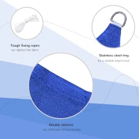 Outsunny 16' x 20' Sun Shade Sail Canopy Outdoor Shade Sail Cloth for Patio Deck Yard with D-Rings and Rope Included, Blue(m-5)