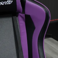Vinsetto Gaming Chair Racing Style Ergonomic Office Chair High Back Computer Desk Chair Adjustable Height Swivel Recliner with Headrest and Lumbar Support, Purple(m-8)