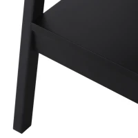 HOMCOM Set of 2, 4 Tier Ladder Shelf Bookcase, Multi-Use Display Rack, Storage Shelving Unit Display Stand, Flower Plant Stand, Home Office Furniture, Black(m-9)