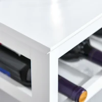 HOMCOM Wine Cabinet with 4 Bottle Wine Rack, Open Shelf, Acrylic Door Cabinet with Adjustable Shelf, White(m-9)