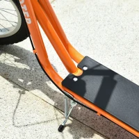 Aosom Youth Scooter Kick Scooter for Kids 5+ with Adjustable Handlebar Front and Rear Dual Brakes, Orange(m-9)