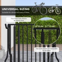 Soozier All-Steel Bike Rack, 35" Bike Stand, 4-Bike Capacity, Dual-Side, for Garages Streets Yards Schools(m-5)
