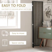 HOMCOM 4 Panel Room Divider, 6 Ft Tall Indoor Portable Folding Privacy Screens, Bamboo Hand-Woven Freestanding Partition Wall Divider for Home Office, Brown(m-4)