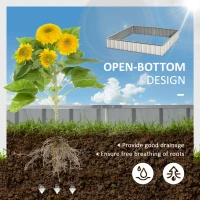 Outsunny 8.5' x 3' x 1' Raised Garden Bed, Galvanized Metal Planter Box for Vegetables Flowers Herbs, White(m-4)