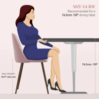 HOMCOM Upholstered Dining Chairs Set of 4, Velvet Accent Chair with Back and Wood-grain Steel Leg for Kitchen, Pink(m-7)