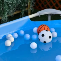 Outsunny 8.3ft x 5ft x 26in Frame Above Ground Swimming Pool Set with Filter Pump Filter Cartridge Reinforced Sidewalls Blue(m-10)