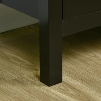 HOMCOM Sideboard Buffet Cabinet with Removable Wine Rack, Tempered Glass Door and Adjustable Shelves, Coffee Bar Cabinet for Living Room, Kitchen, Entryway, Black(m-8)