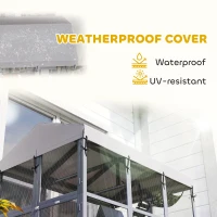 PawHut 81"H Catio Outdoor with Floor to Prevent Escaping & Easy Cleaning, for 2-4 Cats Kittens, Grey(m-6)