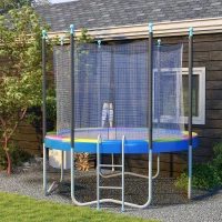 Soozier 12FT Trampoline Spring Cover, Safety Trampoline Pad Replacement, Waterproof and Tear Resistant, All Weather Trampoline Accessories, Multi Color(m-10)