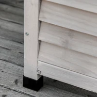 Outsunny 75 Gallon Wooden Storage Box patio Deck Box Bench, Garden Backyard Outdoor Storage Container with Aerating Gap & Weather-Fighting Finish, Grey(m-10)