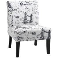 HOMCOM Comfortable Stable Modern Dining Chair In Hand-Painted Style for Dining Room and Bedroom(m-2)