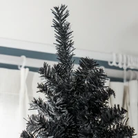 HOMCOM 8 FT Artificial Christmas Tree Pencil Xmas Tree with Stand, 1168 Tips, Holiday Home Indoor Decoration for Party, Black(m-9)