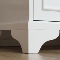 HOMCOM 3-Drawer Dresser Tower Storage Cabinet, Chest of Drawers for Bedroom, Hallway, Living Room and Bathroom, White(m-7)