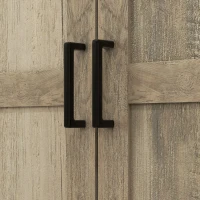 HOMCOM 69" Tall Farmhouse Kitchen Pantry Cabinet with 2 Doors, Drawer and Adjustable Shelves, Grey(m-10)