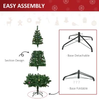 HOMCOM 6ft Green Christmas Tree Artificial Xmas Holidays Party with Decoration Ornament(m-6)