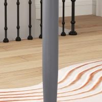 HOMCOM Modern Kitchen Table for 2 People, Round Dining Table with Steel Base for Living Room, Dining Room, Grey(m-10)