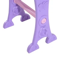 Qaba 32-Key Princess Electronic Toy Piano for Kids, Educational Keyboard Piano with Stool, MP3, Record, Flashing Lights, Microphone for 3-6 Years, Pink(m-9)