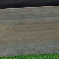 Outsunny 3' x 1' Raised Garden Bed Elevated Wooden Planter Box Outdoor for Backyard, Patio to Grow Vegetables, Herbs, and Flowers, Light Grey(m-9)