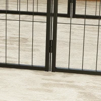 PawHut Heavy Duty Dog Playpen with Door for Small Dogs, 6 Panels, 23.5"H(m-10)