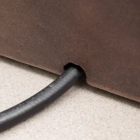 Outsunny 56" Firepit Table for Outside, 50,000 BTU Large Rectangular Stone Gas Firepit with Lava Rocks & Rain Cover, Fits 20lb Tank, Brown(m-9)