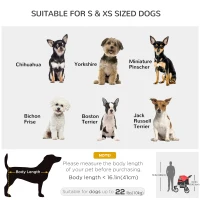 PawHut Luxury Pet Stroller Lightweight Dog Cat Travel Carriage with 3-Rubber Wheels, One-click Folding Design, Adjustable Canopy, Zippered Mesh Window Door, Red(m-9)