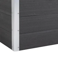 Outsunny 3' x 2' x 2' Raised Garden Bed, Wood Plastic Planter Box for Flowers, Vegetable, Herb, Grey(m-11)