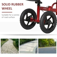 HOMCOM Foldable Medical Knee Walker Scooter for Injured Leg Red(m-6)