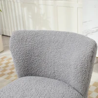 HOMCOM Lounge Chair for Bedroom Living Room Chair with Soft Upholstery and Gold Legs Charcoal Grey(m-7)