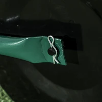 Outsunny Heavy Duty Lawn Roller, 20" Push/Tow Behind Sod Roller, Grass Flattener Filled with 11gal Water/136lbs Sand, Green(m-9)