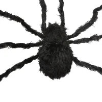 HOMCOM 3.25" Halloween Prop Light-up Oversized Spider, Outdoor Halloween Decoration with Light Up Bendable Legs(m-6)
