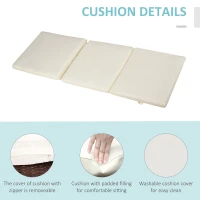 Outsunny Wicker Patio Lounger, Outdoor S Shape Recliners Lounge Chair w/ 5-Level Adjustable Backrest, Soft Padded Cushion for Outdoor Use, Cream White(m-5)