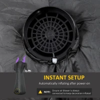 Outsunny 7ft Inflatable Halloween Ghost with Horns, Blow-Up Outdoor LED Yard Display with Flame Effect for Garden, Lawn, Yard, Party, Holiday(m-6)