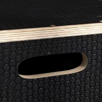 Soozier 24/20/16 In Wooden Plyometric Jump Box with Handle Openings for Home Gym Workout Training(m-10)