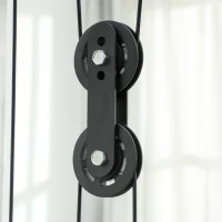 Soozier 3 In 1 Smith Machine with Dual Cable Pulley System, Chest Press Station, 17-Level Squat Rack and Barbell Bar(m-10)