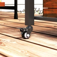 Outsunny Outdoor Grill Cart w/ Foldable Side Table, 3-Tier Pizza Oven Stand w/ Stainless Steel Tabletop, Hooks, Wheels(m-10)