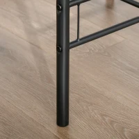 HOMCOM Dining Table Set of 3, 31.5" Kitchen Table and Chairs Set for 2 with Shelf, for Small Space, Dining Room, Living Room(m-10)