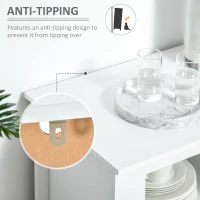 HOMCOM Sideboard Buffet, Kitchen Cabinet, Coffee Bar Cabinet with Glass Doors, Drawers and Adjustable Shelves, White(m-9)