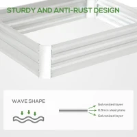 Outsunny Galvanized Raised Garden Bed, 4' x 3' x 1' Outdoor Metal Planter Box, Raised Bed for Growing Flowers and Herbs(m-5)
