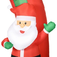 HOMCOM 9ft Christmas Inflatable Archway with Santa Claus and Snowman for Outdoor, Blow Up Decoration with LED Lights(m-10)