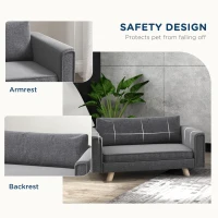 PawHut Raised Dog Sofa, Elevated Pet Sofa for Small and Medium Dogs with Removable Seat and Back Cushions, Anti-Slip Pads, Gray(m-7)